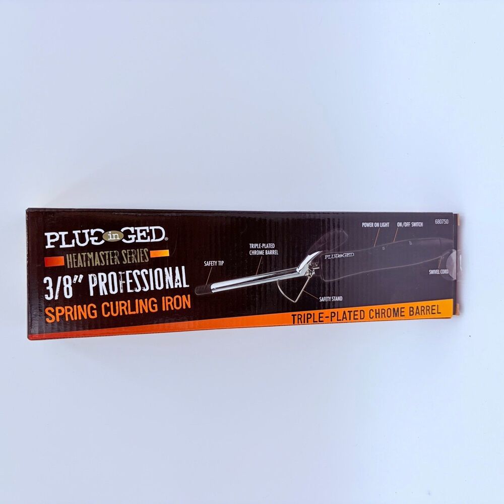 Plugged In GED 3/8” Professional Spring Curling Iron Heatmaster Series